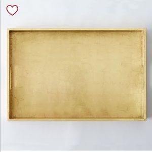 West Elm Gold Lacquer Tray - Large Rectangle